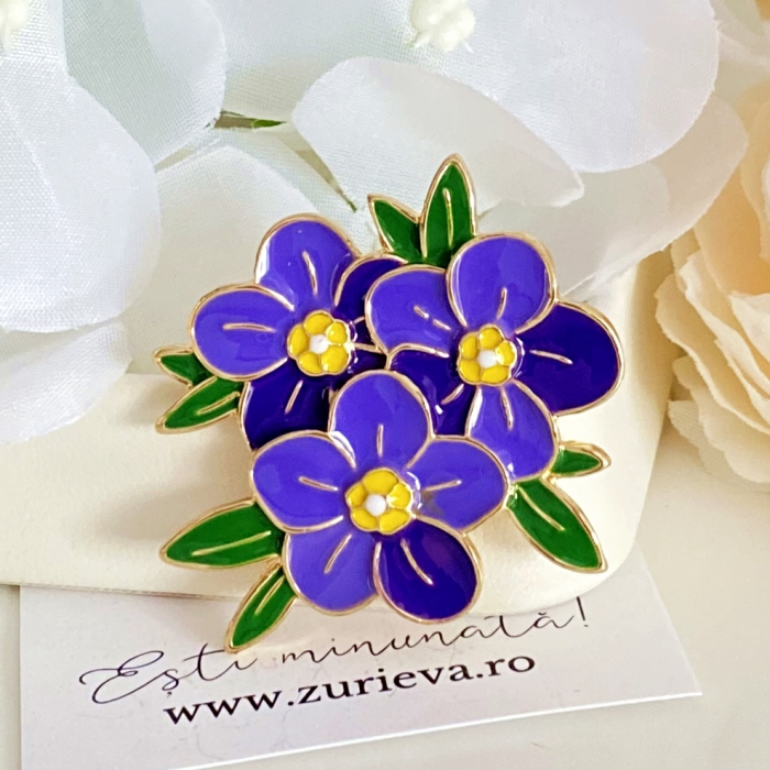 Brosa Floricele Mov, Brose Dama, Brose Elegante [3]