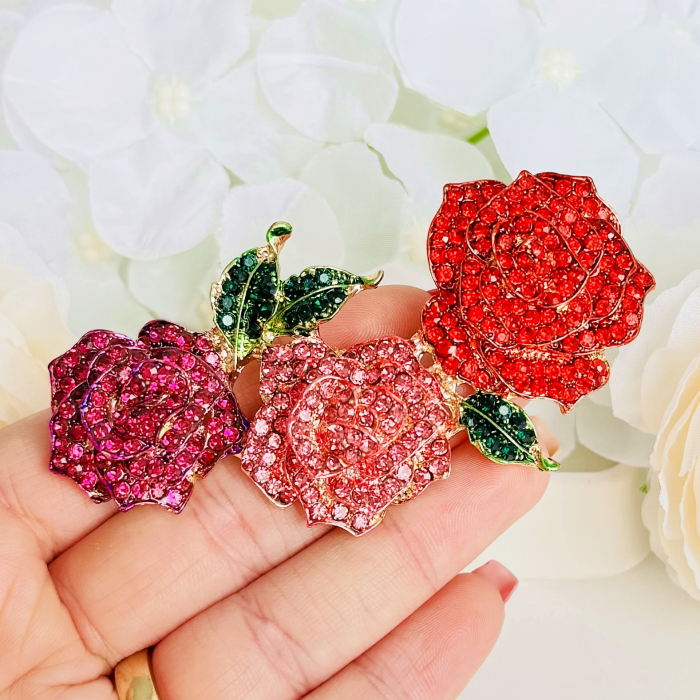 Brosa Trandafiri Roz, Rosii, Brose Dama, Brose Elegante [9]