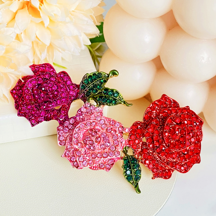 Brosa Trandafiri Roz, Rosii, Brose Dama, Brose Elegante [4]