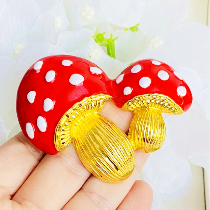 Brosa Ciupercute Rosii, Brosa Statement Dama Femei [5]