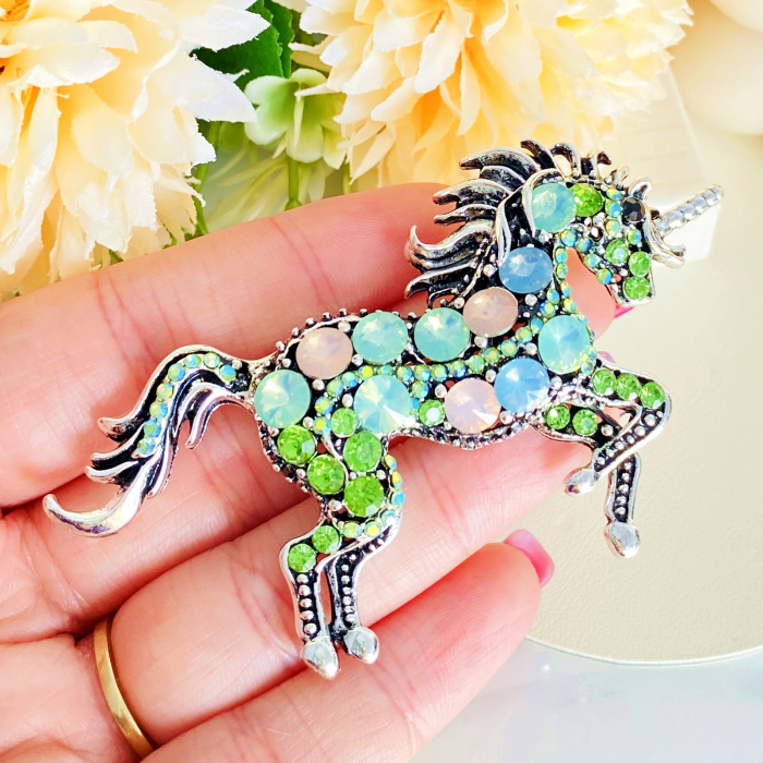 Brosa Unicorn Argintiu, Brosa Dama Femei [2]