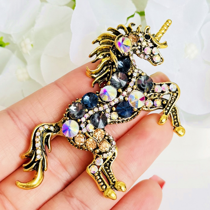 Brosa Unicorn Cristale, Brosa Dama Femei [2]