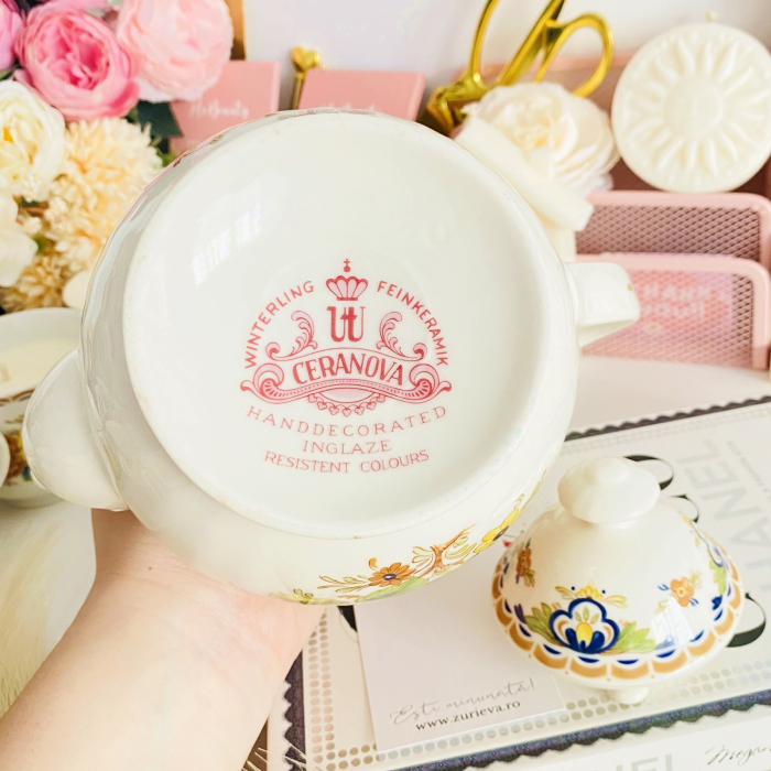 Ceainic Portelan Vintage Ceranova, Decoratiuni Vintage [10]
