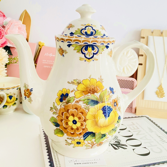 Ceainic Portelan Vintage Ceranova, Decoratiuni Vintage [4]