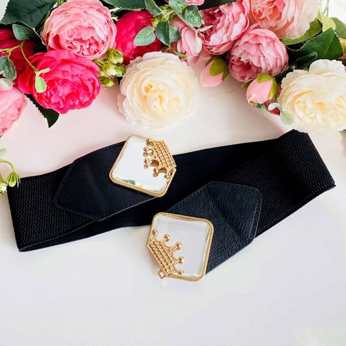 Centura Elastica Neagra - Catarama Aurie, Curea Dama, Curele Femei [5]