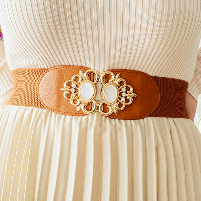 Centura Elastica Maro - Catarama Aurie, Curea Dama, Curele Femei [3]