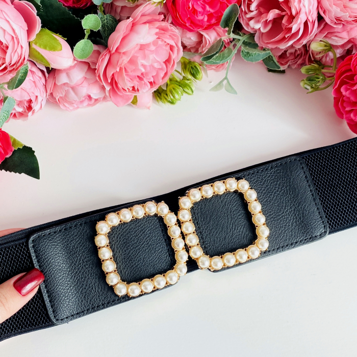 Centura Elastica - Catarama Perle, Curea Dama, Curele Femei [4]