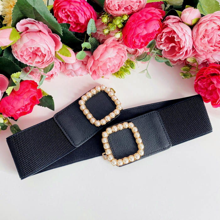 Centura Elastica - Catarama Perle, Curea Dama, Curele Femei [2]