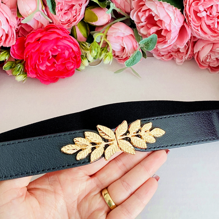 Centura Elastica Neagra - Frunzulite Aurii, Curea [3]