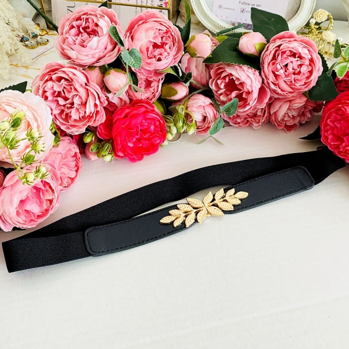 Centura Elastica Neagra - Frunzulite Aurii, Curea [7]