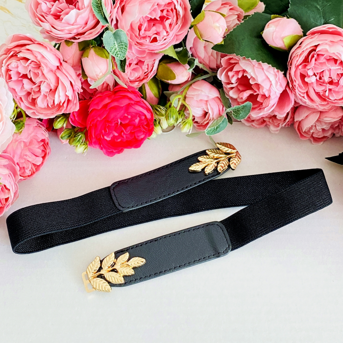 Centura Elastica Neagra - Frunzulite Aurii, Curea [5]