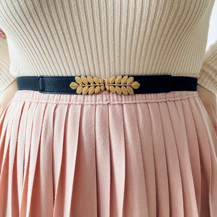 Centura Elastica Neagra - Frunzulite Aurii, Curea [6]