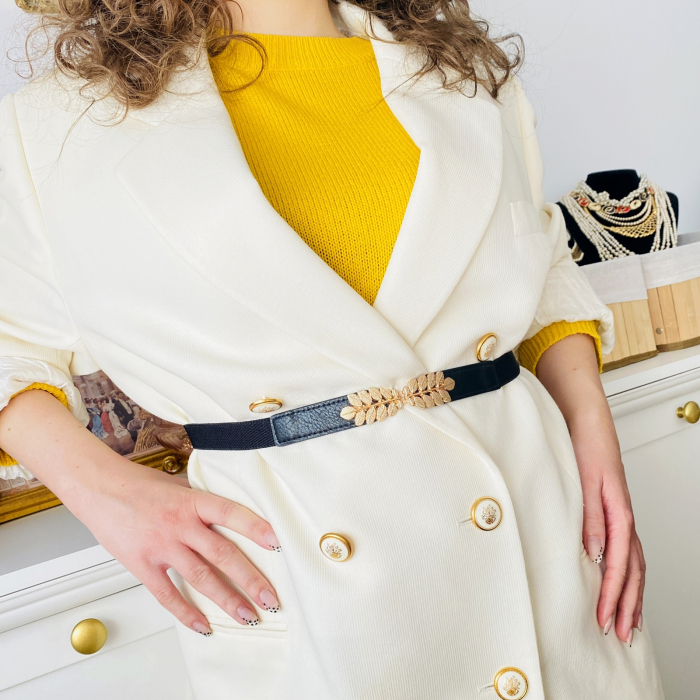 Centura Elastica Neagra - Frunzulite Aurii, Curea [2]