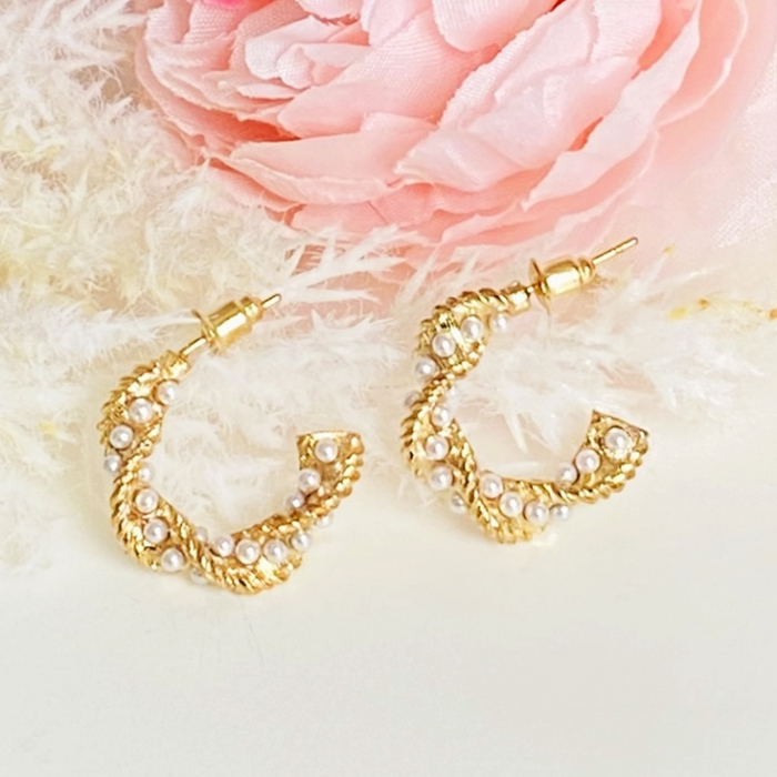 Cercei Mini Gold Hoop, Cercei Dama, Bijuterii Femei [1]