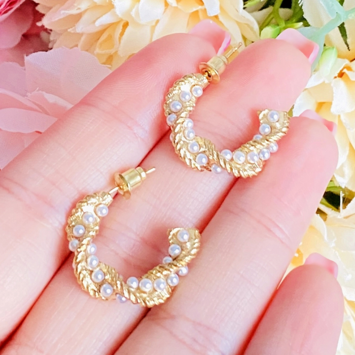 Cercei Mini Gold Hoop, Cercei Dama, Bijuterii Femei [5]