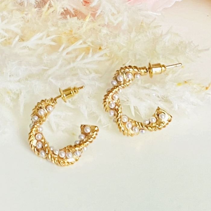 Cercei Mini Gold Hoop, Cercei Dama, Bijuterii Femei [6]