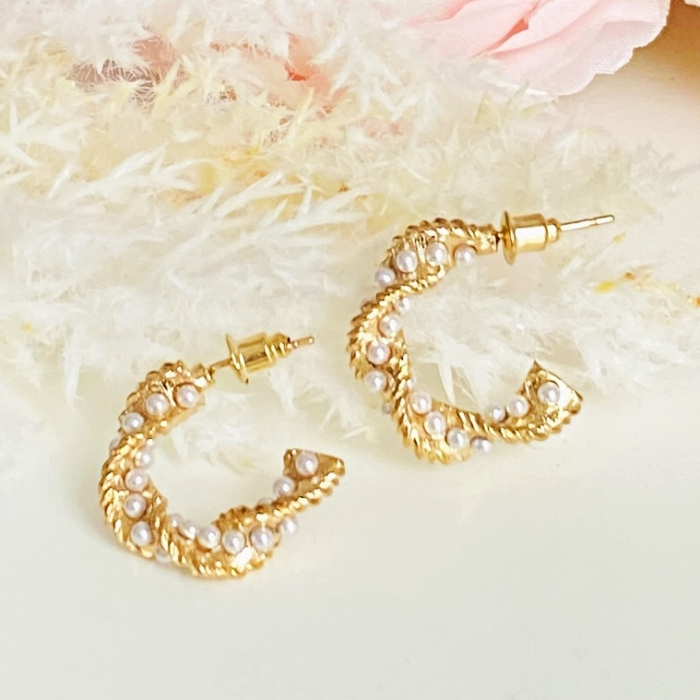 Cercei Mini Gold Hoop, Cercei Dama, Bijuterii Femei [4]