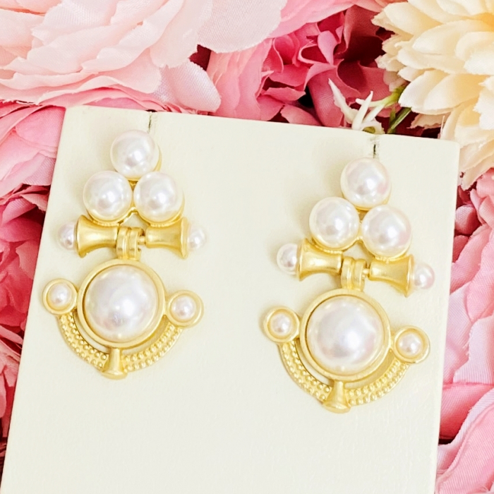 Cercei Lungi Perlute Albe, Cercei Dama, Bijuterii Femei [6]