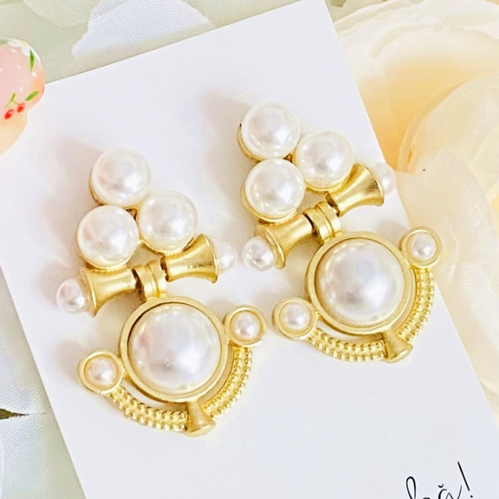 Cercei Lungi Perlute Albe, Cercei Dama, Bijuterii Femei [5]