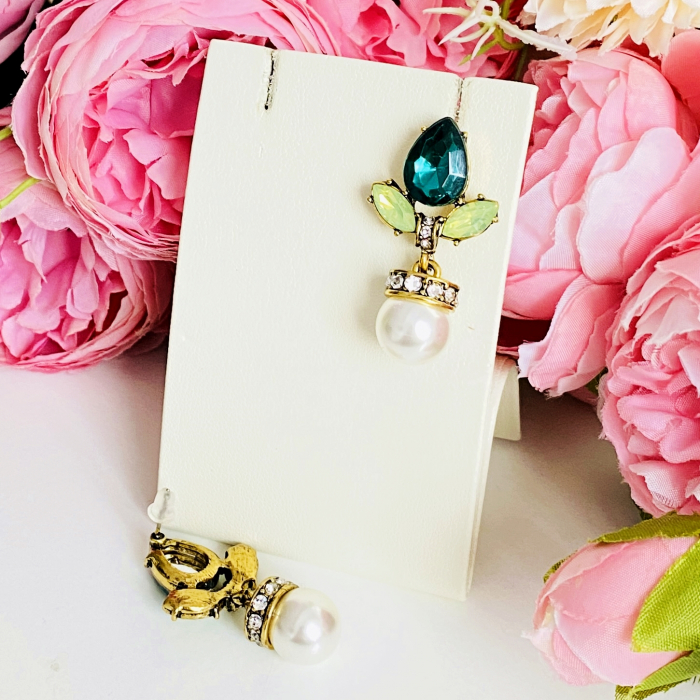 Cercei Lungi Cristale Verzi, Cercei Dama, Bijuterii Femei [5]