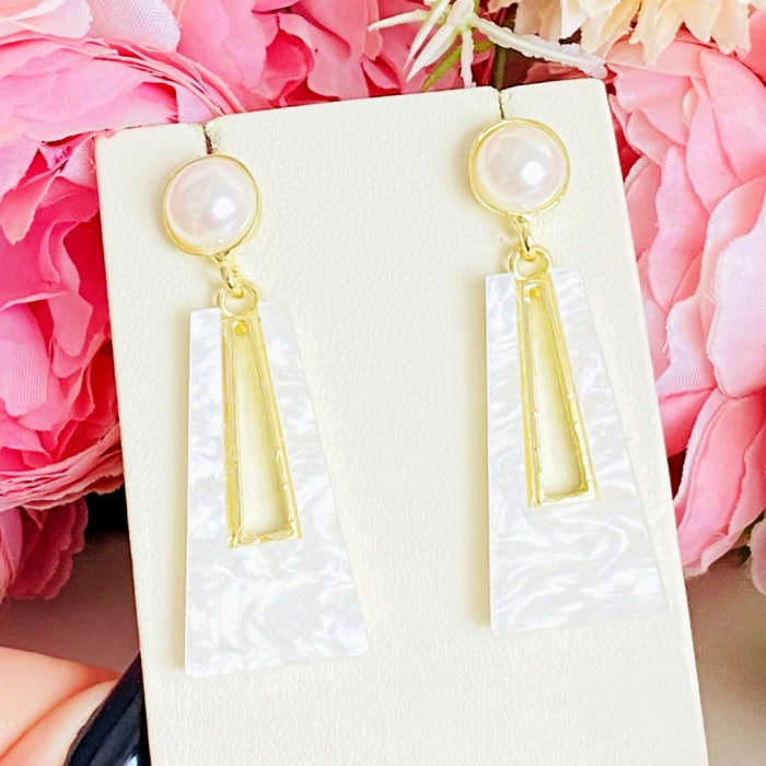 Cercei Lungi Albi, Cercei Dama, Bijuterii Femei [4]