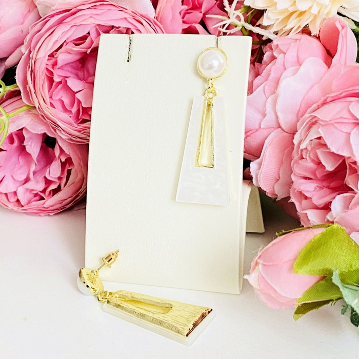 Cercei Lungi Albi, Cercei Dama, Bijuterii Femei [5]