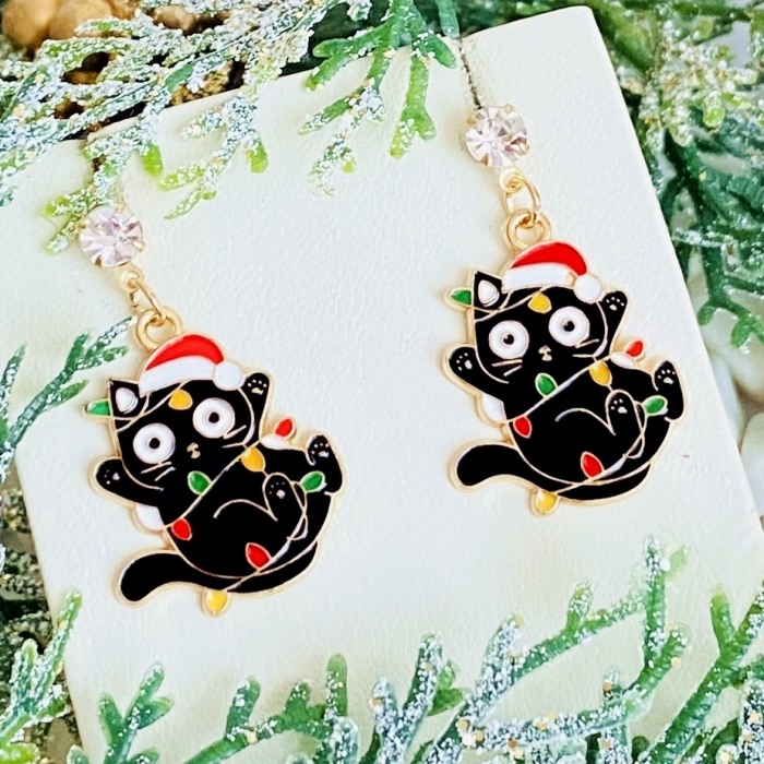 Cercei Pisicute Craciun, Cercei Craciun Secret Santa, Cercei Dama [5]