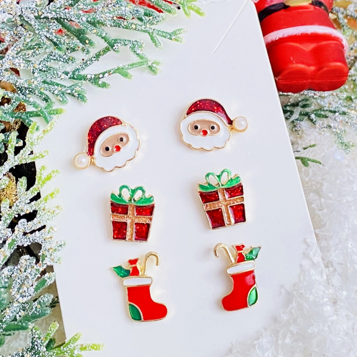 Set 3 Cercei Craciun, Cercei Craciun Secret Santa, Cercei Dama [5]