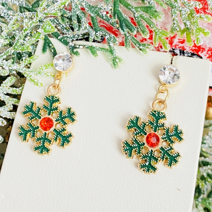 Cercei Fulg Nea Verde, Cercei Craciun Secret Santa, Cercei Dama [3]