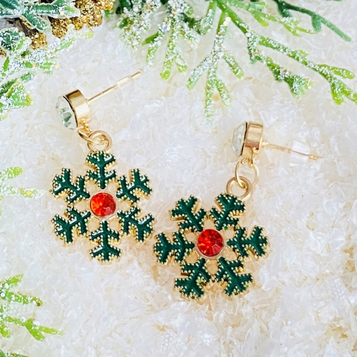 Cercei Fulg Nea Verde, Cercei Craciun Secret Santa, Cercei Dama [2]