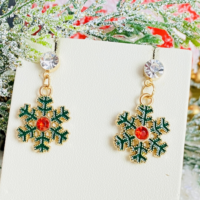 Cercei Fulg Nea Verde, Cercei Craciun Secret Santa, Cercei Dama [5]