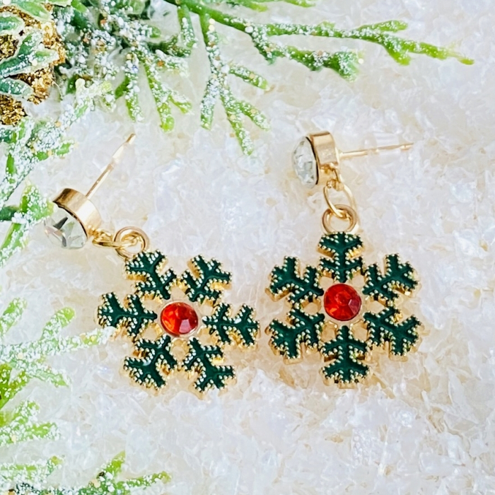 Cercei Fulg Nea Verde, Cercei Craciun Secret Santa, Cercei Dama [4]