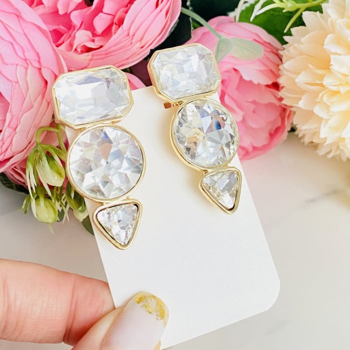 Cercei Clips Eleganti cu Cristale, Cercei Eleganti, Cercei Dama [5]