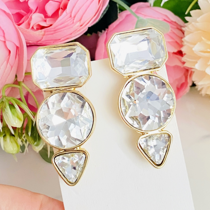 Cercei Clips Eleganti cu Cristale, Cercei Eleganti, Cercei Dama [2]