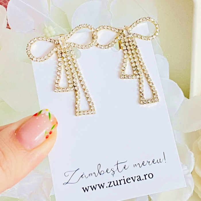 Cercei Clips Fundite Cristale, Cercei Dama, Bijuterii Femei [2]