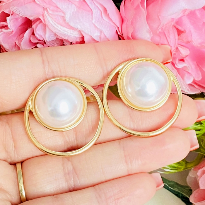 Cercei Clips Perle Mari, Cercei Dama, Bijuterii Femei [2]