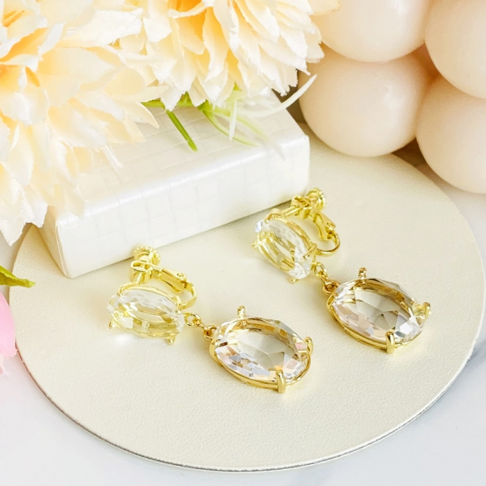 Cercei Clips Cristale Elegante, Cercei Dama, Bijuterii Femei [2]