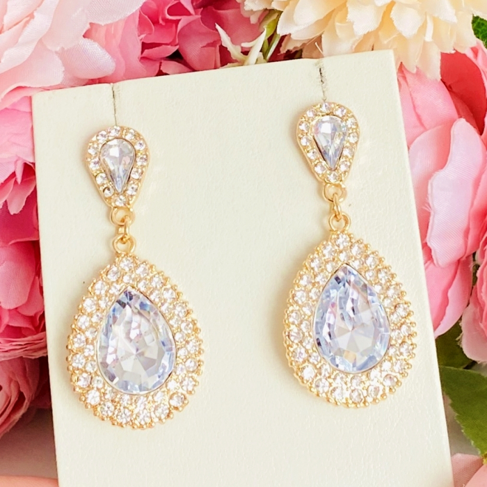 Cercei Cristale Albe, Cercei Dama, Bijuterii Femei [3]