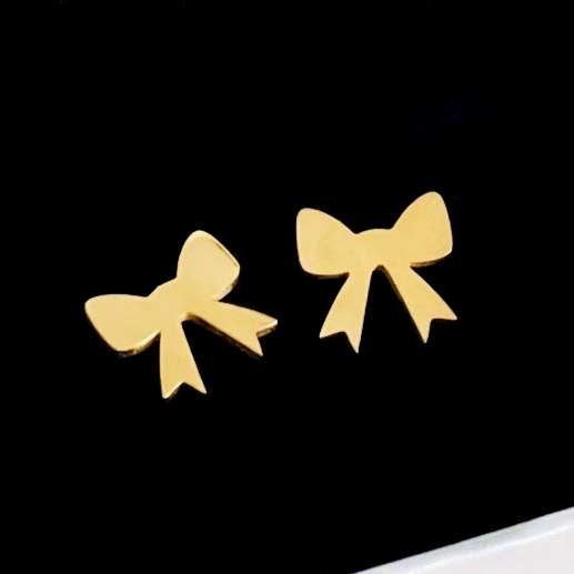 Cercei Funde Aurii - Otel Inoxidabil, Cercei Surub, Cercei Dama, Bijuterii Inox [4]