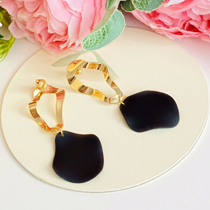 Cercei Auriu & Negru, Cercei Dama, Bijuterii Femei [5]