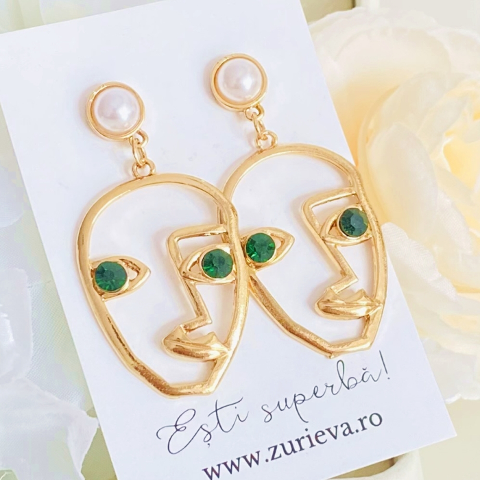 Cercei Fete Aurii, Cercei Dama, Bijuterii Femei [4]