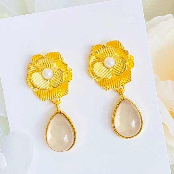 Cercei Flori Aurii, Cercei Dama, Bijuterii Femei [3]