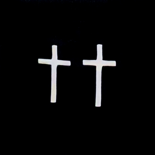 Cercei Cruciulite Argintii - Otel Inoxidabil, Cercei Surub, Cercei Dama, Bijuterii Inox [3]