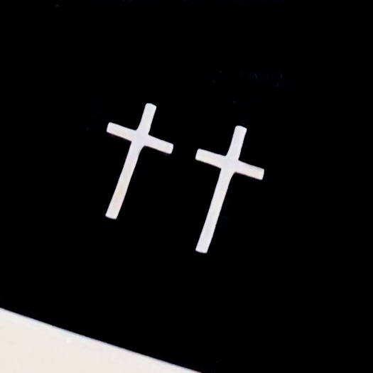 Cercei Cruciulite Argintii - Otel Inoxidabil, Cercei Surub, Cercei Dama, Bijuterii Inox [2]