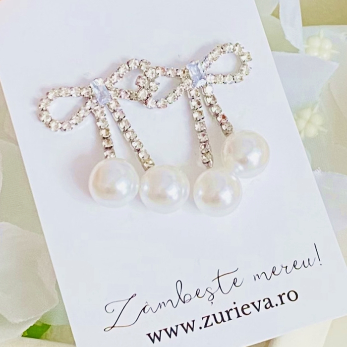 Cercei Fundite Argintii, Cercei Dama, Bijuterii Femei [6]