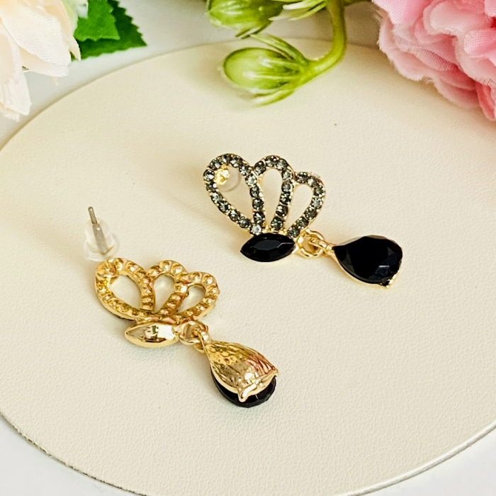 Cercei Fluturi Cristale Negre, Cercei Dama, Bijuterii Femei [7]