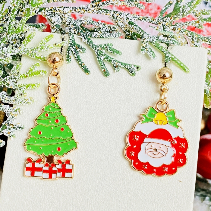 Cercei Brad Impodobit Mos Craciun, Cercei Craciun Secret Santa, Cercei Dama [3]
