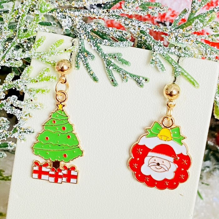 Cercei Brad Impodobit Mos Craciun, Cercei Craciun Secret Santa, Cercei Dama [5]