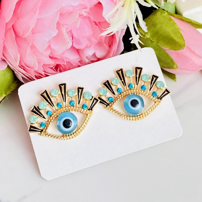 Cercei Albastri Evil Eye, Cercei Dama, Bijuterii Femei [3]