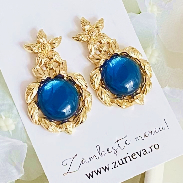 Cercei Iris - Albastru, Cercei Dama, Bijuterii Femei [5]